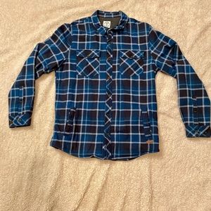 Insulated Blue Flannel with Pockets, Size Medium